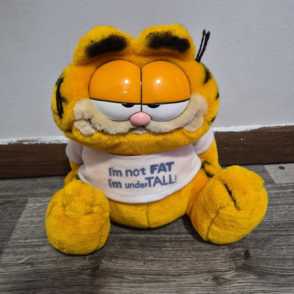 Yellow Garfield Plush Toy Vintage